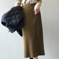 Polyester Skirt slimming knitted Solid : PC