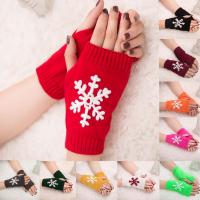 Caddice Half Finger Glove christmas design & thermal knitted : Pair