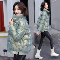 Cotton Women Parkas & loose & thermal patchwork Solid PC