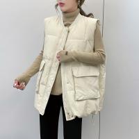 Polyester Slim Women Vest & thermal patchwork Solid PC