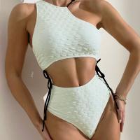 Polyester High Waist Tankinis Set & two piece Solid Apricot Set