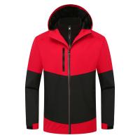 Polyester windproof Unisex Outdoor Jacket detachable & thermal patchwork PC