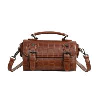 PU Leather Boston Bag Handbag soft surface & attached with hanging strap PC