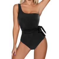 Polyamide One-piece Swimsuit & padded & One Shoulder printed PC
