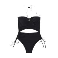 Polyester Monokini backless & padded plain dyed Solid PC
