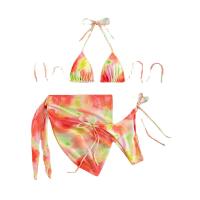 Polyester Bikini & three piece & padded Tie-dye Set