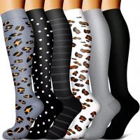 Mixed Fabric Women Knee Socks & sweat absorption & breathable jacquard Lot