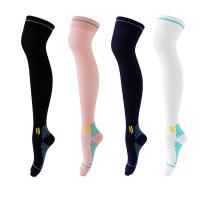 Nylon Women Knee Socks sweat absorption & breathable jacquard Solid : Lot