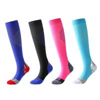 Nylon Women Knee Socks & sweat absorption & breathable Spandex jacquard Solid Lot