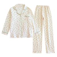Cotton Women Pajama Set & two piece Pants & top printed multi-colored Set