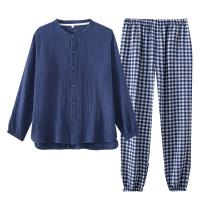 Cotton Men Summer Pajama Set & two piece patchwork plaid Set