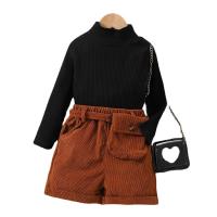 Cotton Slim Girl Clothes Set & three piece Bag & Pants & top patchwork Solid Set