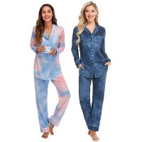 Modal Women Pajama Set & two piece & breathable Pants & top printed Set