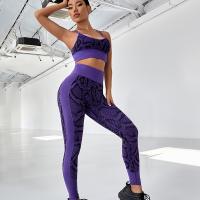 Poliamida & Nylon Conjunto de ropa de yoga para mujer, Pantalones largos & camiseta sin mangas, Otros, más colores para elegir,  trozo