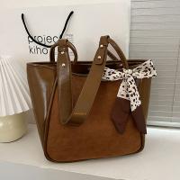 PU Leather with silk scarf Shoulder Bag soft surface PC