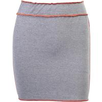 Polyester Waist-controlled & Slim Package Hip Skirt patchwork Solid PC