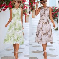 Polyester A-line One-piece Dress printed PC