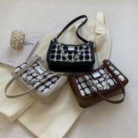 PU Leather & Caddice Easy Matching Shoulder Bag soft surface plaid PC
