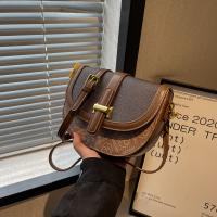 PU Leather Saddle Crossbody Bag soft surface PC