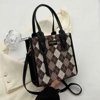 Cloth & PU Leather Handbag soft surface & attached with hanging strap Argyle PC
