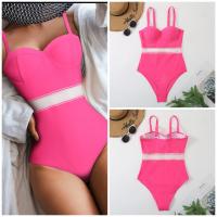 Polyester Tankinis Set & skinny style Solid Set
