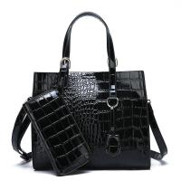 PU Leather Bag Suit soft surface & attached with hanging strap crocodile grain PC
