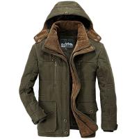 Cotton Men Parkas thicken & thermal patchwork Solid PC