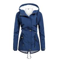 Polyester Waist-controlled & High Waist Women Coat fleece & thermal patchwork Solid PC