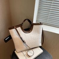 PU Leather Handbag large capacity & soft surface Stone Grain PC