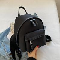 Toile Backpack Solide Noir pièce