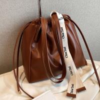PU Leather Shoulder Bag large capacity & soft surface Solid PC