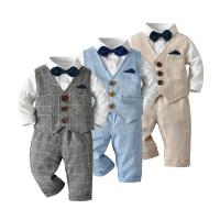 Coton Ensemble de vêtements de garçon Imprimé Plaid plus de couleurs pour le choix Ensemble