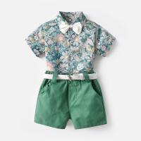 Katoen Boy Summer Kleding Set Broek & Boven Afgedrukt verschillende kleur en patroon naar keuze Instellen