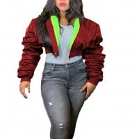 Polyester Slim & Plus Size Women Coat plain dyed Solid PC