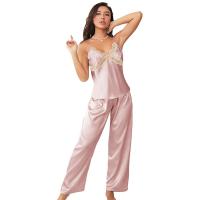 Polyester Ensemble de pyjama de femmes Pantalon & camis Solide plus de couleurs pour le choix Ensemble