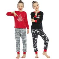 Polyester Mädchen Pyjama Set, Hosen & Nach oben, Cartoon, mehr Farben zur Auswahl,  Festgelegt