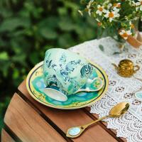 Ceramics anti-scald Coffee Cups Set dish & cups & Spoon handmade Set