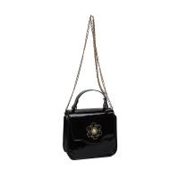 PU Leather Easy Matching & Vintage Handbag Mini & attached with hanging strap snowflake pattern PC