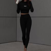 Polyester Women Casual Set & two piece Long Trousers & top Set