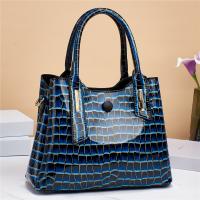 PU Leather Handbag embossing & large capacity & soft surface snakeskin pattern PC