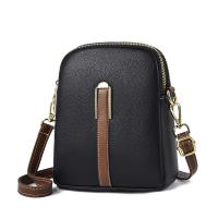 PU Leather Crossbody Bag contrast color & soft surface PC