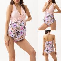 Polyamide & Nylon Plus Size One-piece Swimsuit deep V printed shivering PC