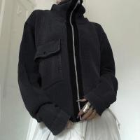 Viscose Fiber Sweater Coat & loose knitted Solid gray PC