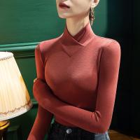 Viscose Slim Women Long Sleeve Shirt patchwork Solid PC