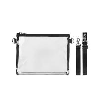 PVC Crossbody Bag portable & waterproof & transparent black PC