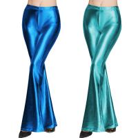 PU Leather & Polyester Slim Women Long Trousers lift the hip & skinny & breathable Solid PC