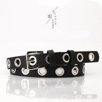 Synthetic Leather Fashion Belt hollow black PC