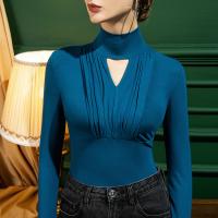 ビスコース 女性の長袖ブラウス パッチワーク 単色 選択のためのより多くの色 一つ