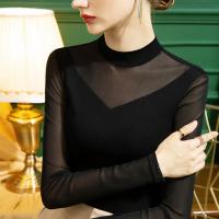 Polyamide Slim Women Long Sleeve T-shirt patchwork Solid PC