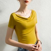 Viscose Vrouwen korte mouw T-shirts Lappendeken Solide meer kleuren naar keuze stuk